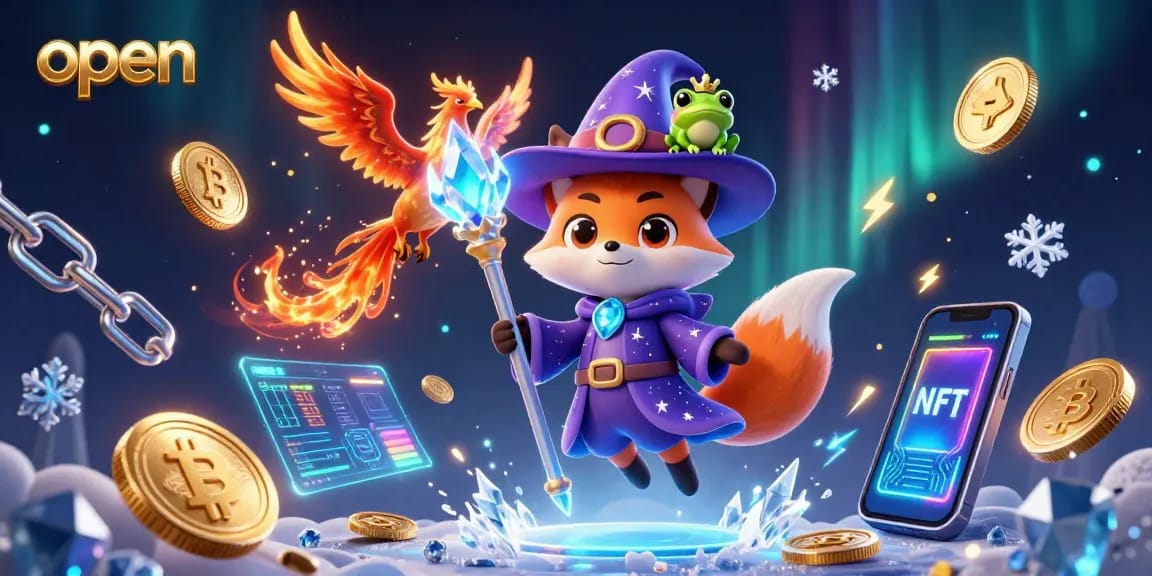 Experience thrilling wins at open casino with a mystical wizard, phoenix, and crypto game elements.
