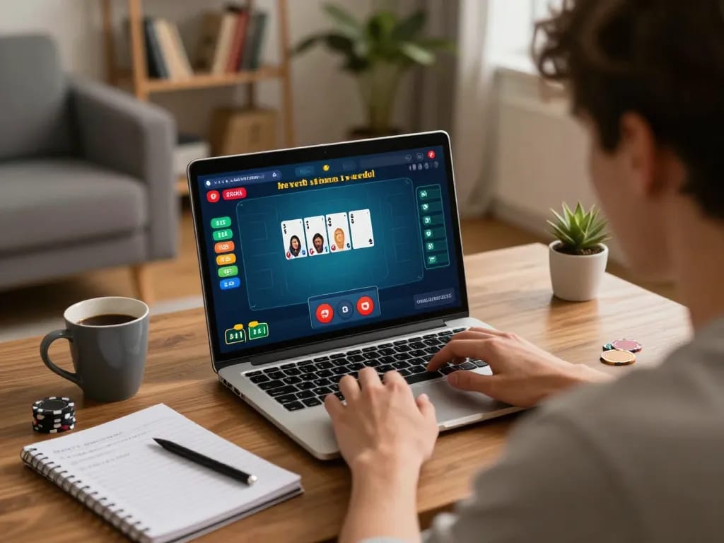 Cổng game Vin88 offers an exciting poker experience with live gameplay on a laptop, enhancing your gambling strategy.