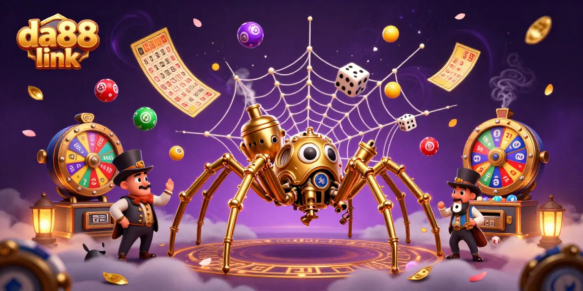 Engage with the fortune of da88 link amidst vibrant lottery games and steampunk visuals.