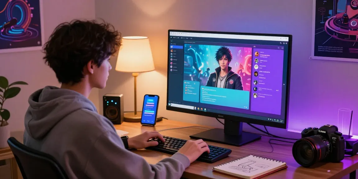 Immersive nsfw character AI chat experience with user in a cozy digital environment.