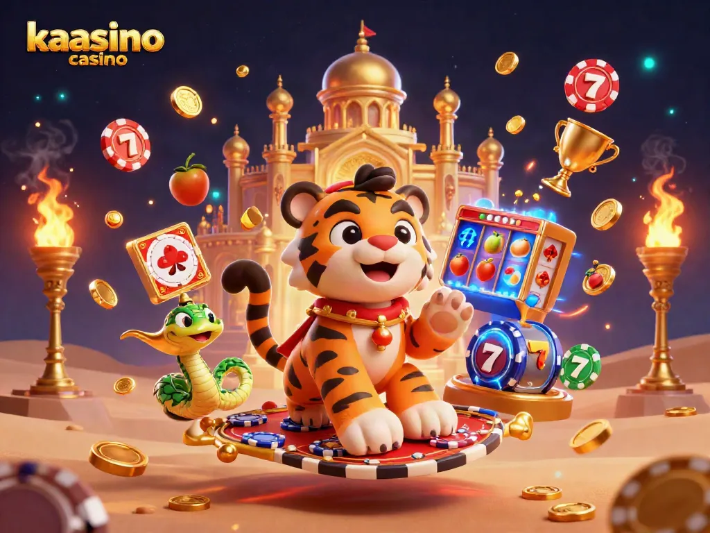 Kaasino casino offers vibrant slot action with colorful 3D elements and dynamic characters.