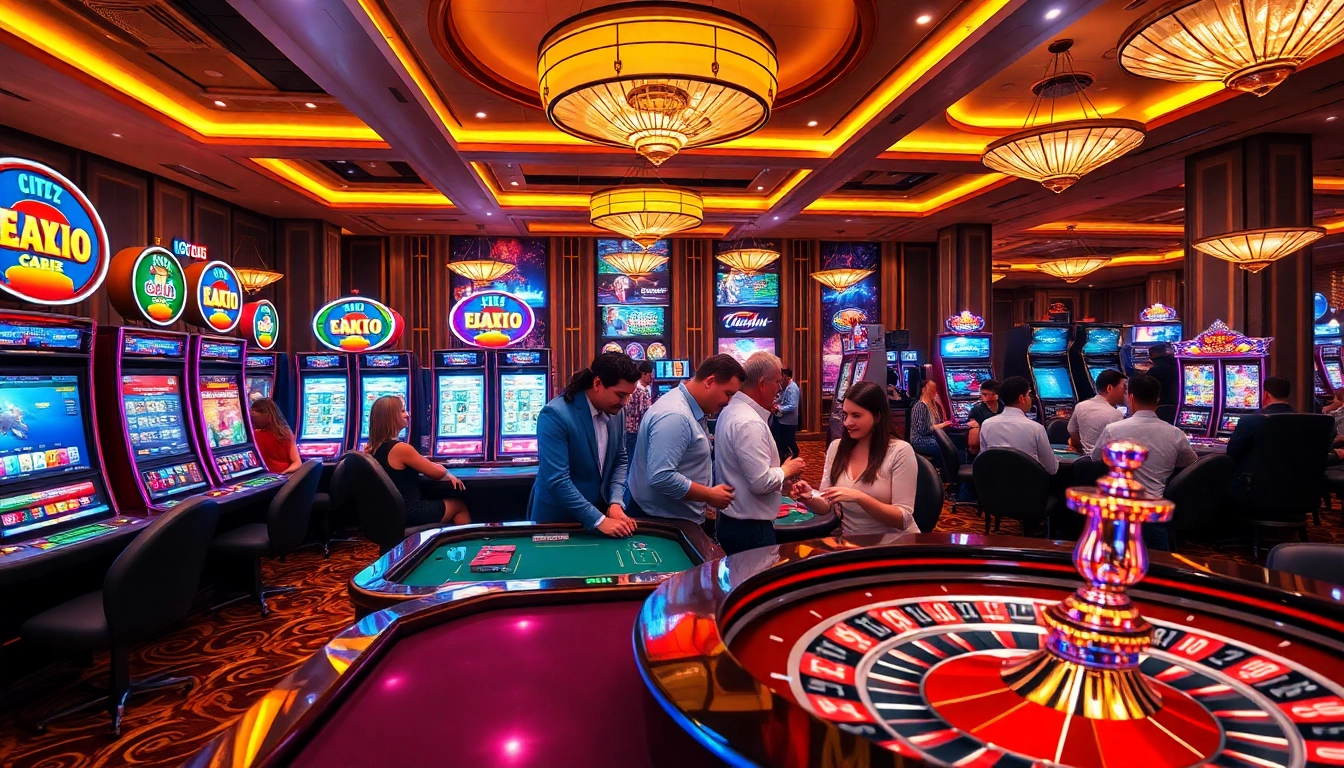 Experience the thrill of gaming at https://f168.law/ with vibrant casino visuals and engaged players.