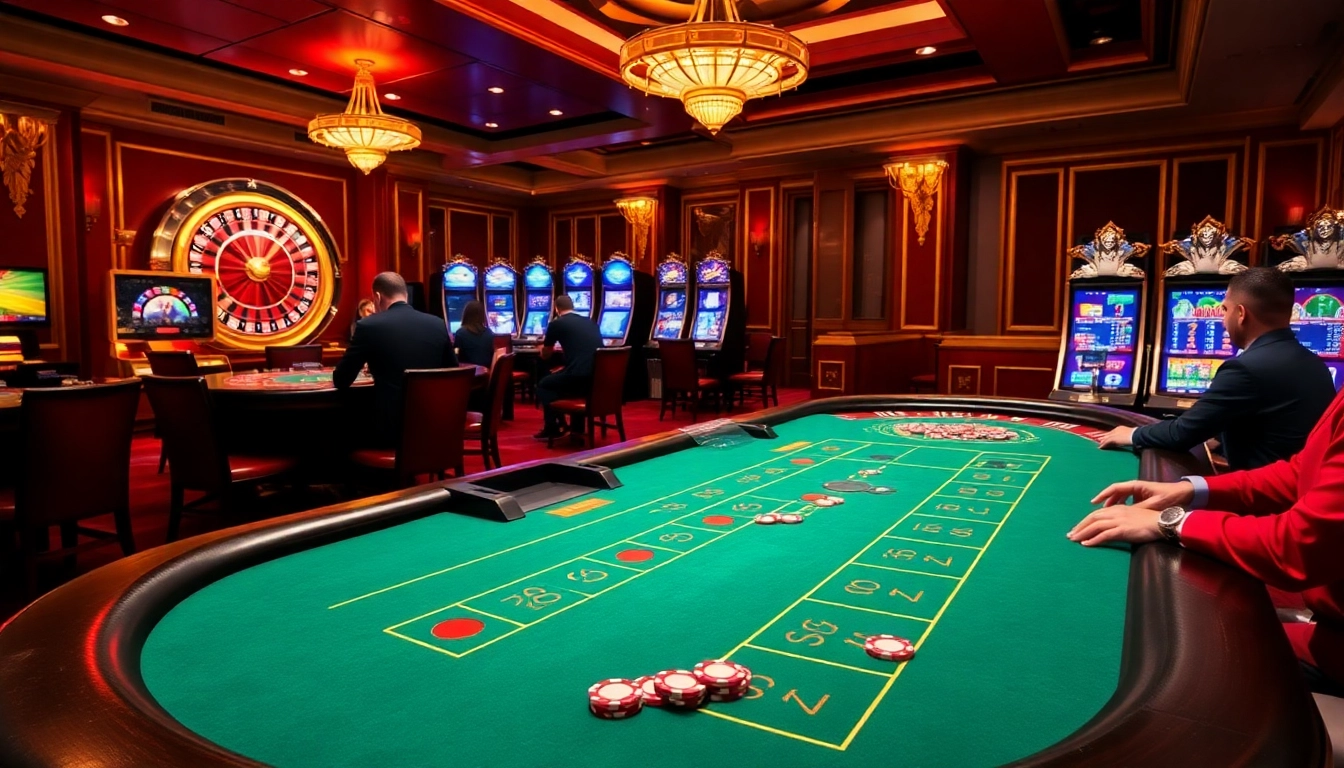 Experience thrilling gaming action at https://ku88m.com/ with vibrant casino visuals capturing excitement.