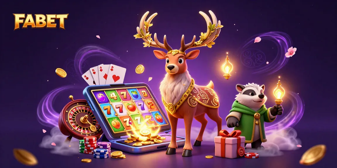 Immerse in FABET's magical slots with a druid stag and badger in action.
