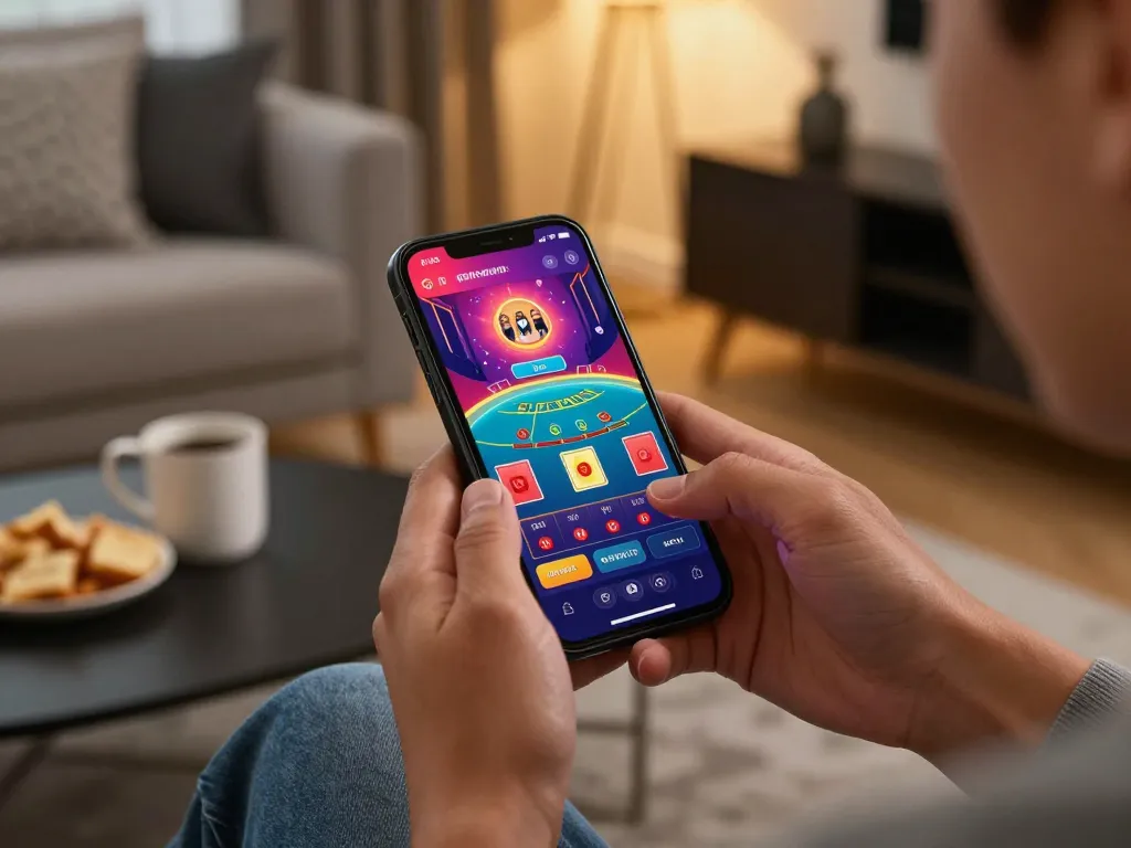 Engaging gameplay at lucky88 mobile casino with vibrant blackjack interface on smartphone