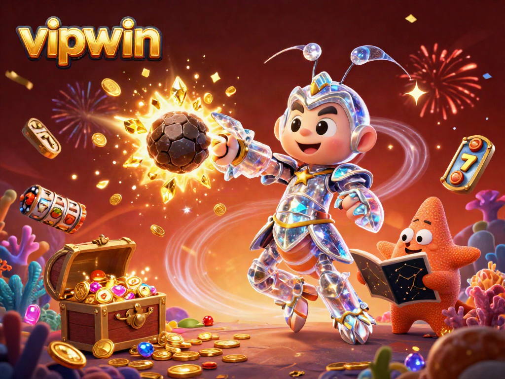 Engage with vipwin's thrilling gaming atmosphere featuring the galactic mantis shrimp in action.