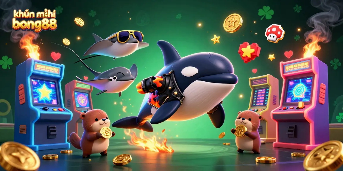 Join the action-packed khuyến mãi bong88 scene with dazzling characters and vibrant casino elements.
