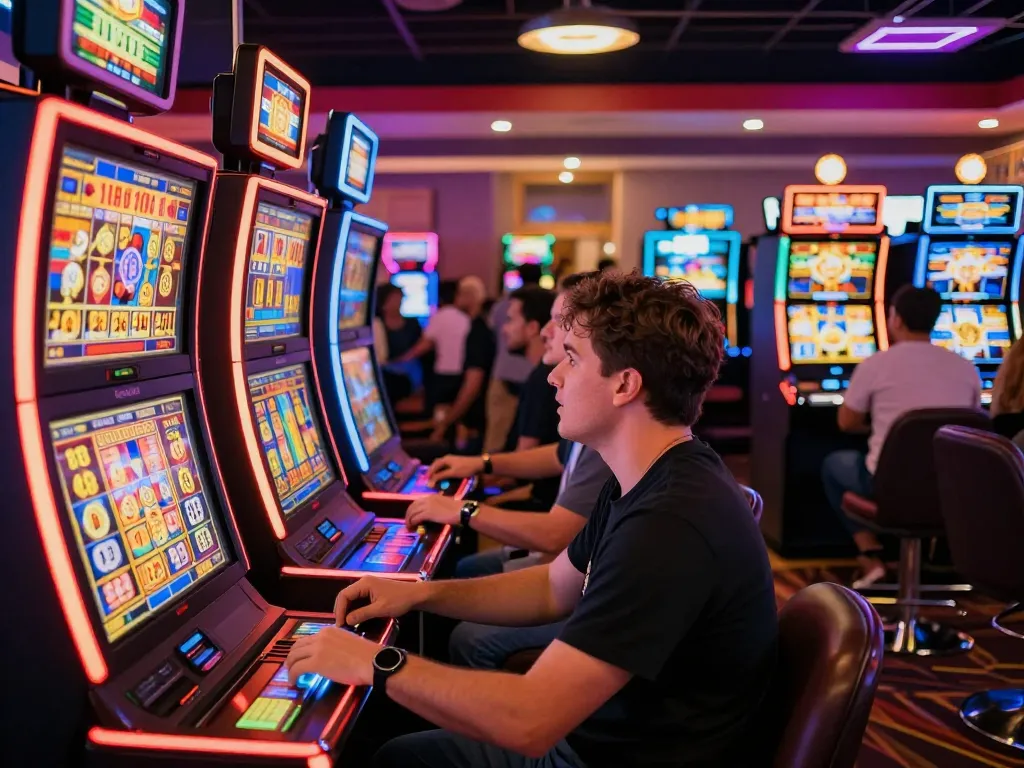 Players celebrating a jackpot win at tg88 slot machines in a colorful casino environment.