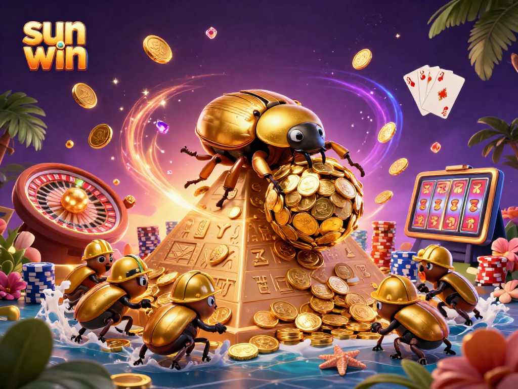 Experience the excitement of sun win with vibrant casino elements and action-packed gambling scenes.