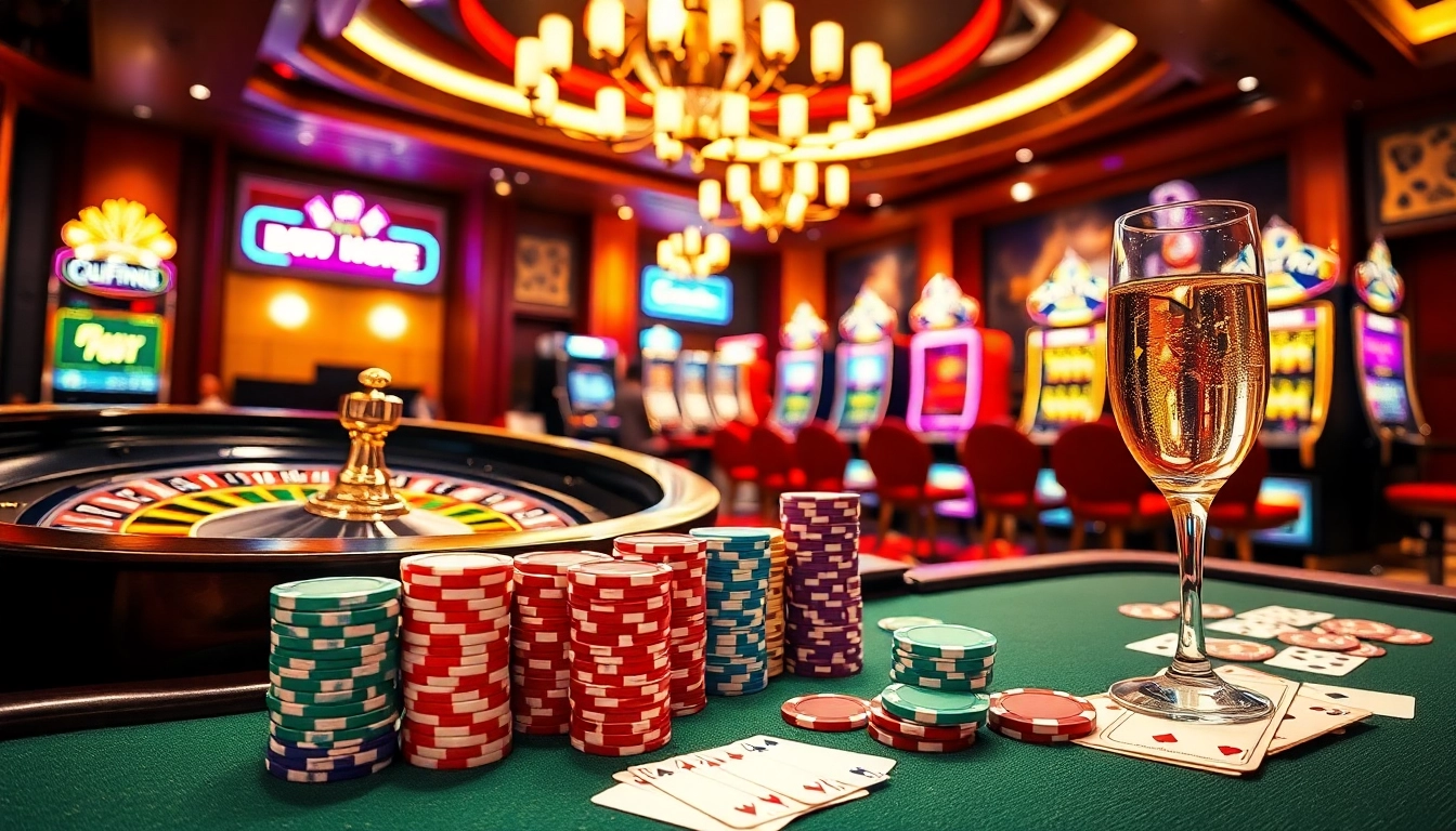 Experience the excitement of U8888 with vibrant casino tables and colorful poker chips.
