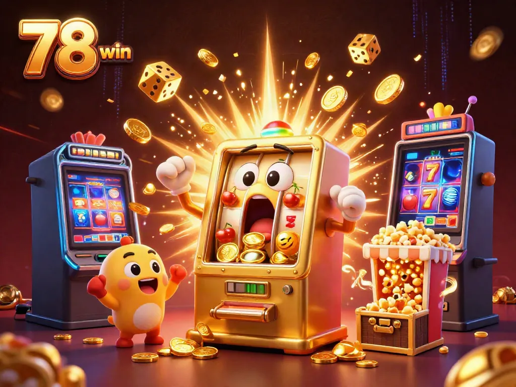 Catch exciting wins with 78 win slot machines celebrating jackpots with coins and fun elements.