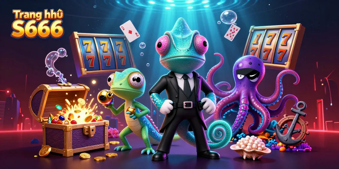 Experience thrilling wins at Trang chủ S666 with vibrant slot action, animated characters, and rich casino visuals.