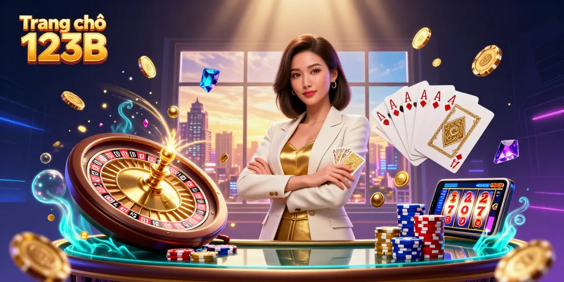 Engage in action with Trang chủ 123B as the glamorous Asian woman showcases her impressive poker skills.