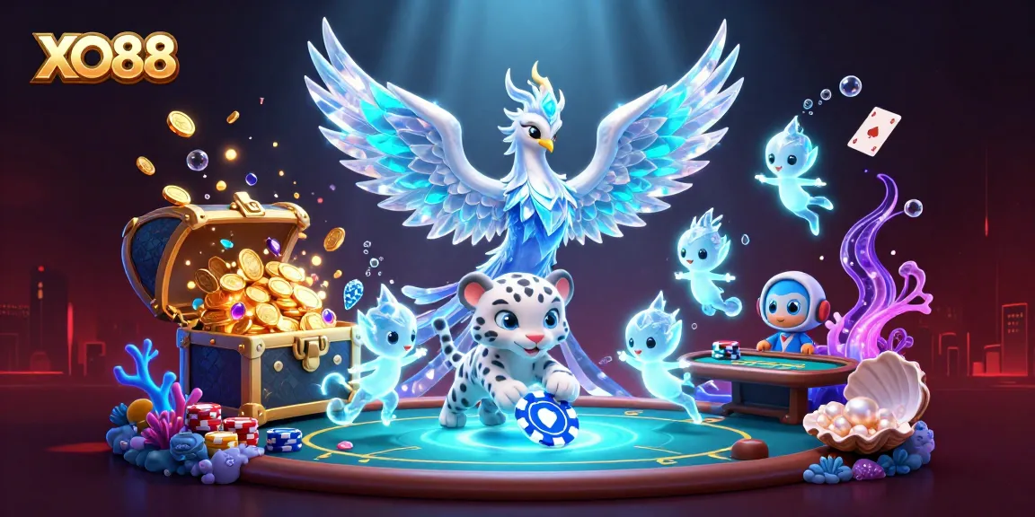 Experience excitement with XO88 as vibrant characters interact in a rich casino environment.